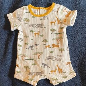 Mud Pie cream Baby Romper